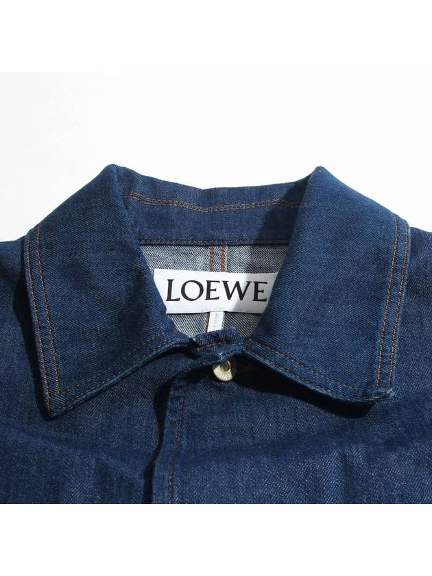 Pocket Workwear Denim Jacket Navy - LOEWE - BALAAN 7