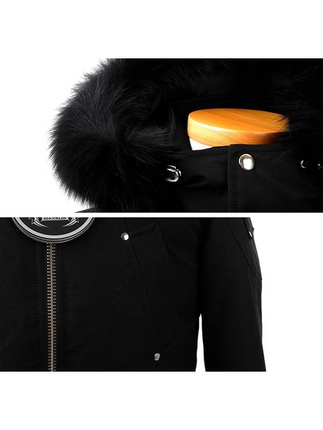 Men's Ballistic Bomber Jacket Black Fox Fur Black - MOOSE KNUCKLES - BALAAN 6