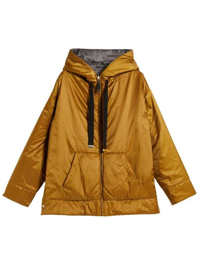 The Cube Dali Reversible Waterproof Canvas Hooded Jacket Ocher - MAX MARA - BALAAN 2