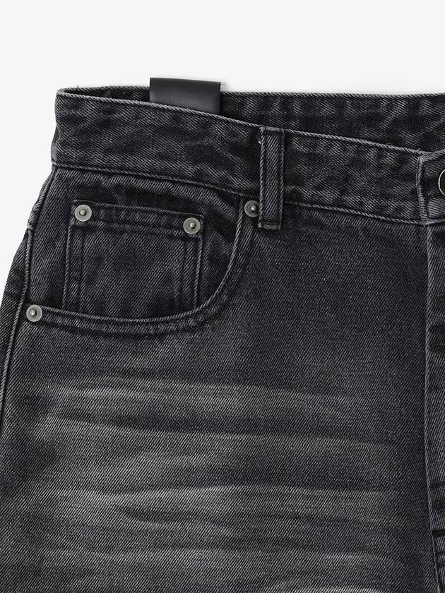 Black Cat Washing Wide Jeans Pants Black - NOIRER - BALAAN 7