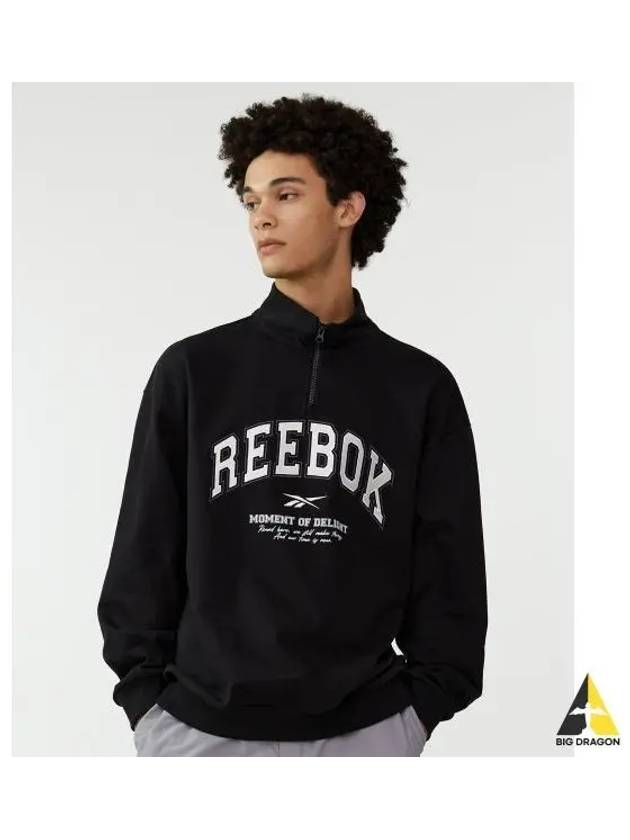 Archive Half Zip Up Sweatshirt Black - REEBOK - BALAAN 1