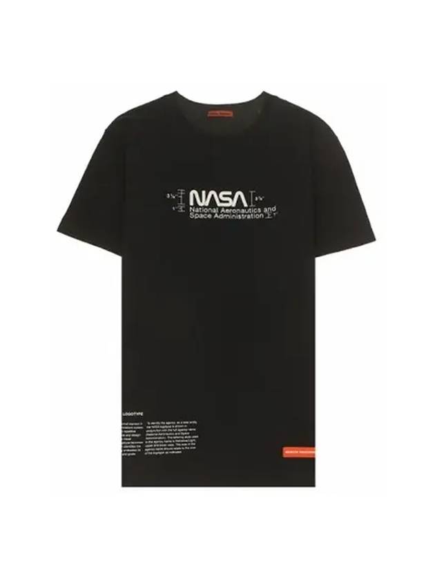 Nasa Manual Regular Fit Short Sleeve T-Shirt Black - HERON PRESTON - BALAAN 1