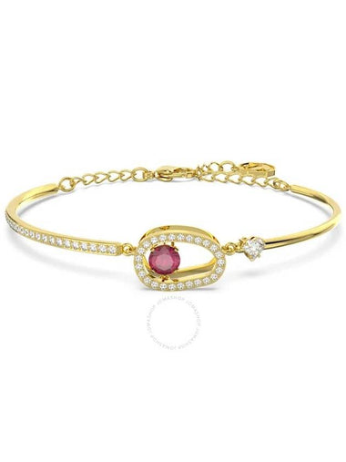 Swarovski Gold-Tone Plated Red Beam Cariti Bangle - SWAROVSKI - BALAAN 1