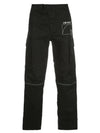 logo zipper cargo pants black - OFF WHITE - BALAAN 4