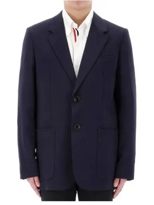 Two Button Blazer Jacket Navy - AMI - BALAAN 2