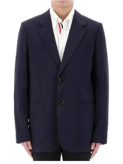 Two Button Blazer Jacket Navy - AMI - BALAAN 2