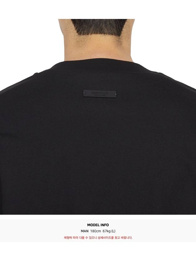 Jersey Crew Neck Short Sleeve T-Shirt Black - FEAR OF GOD - BALAAN 7