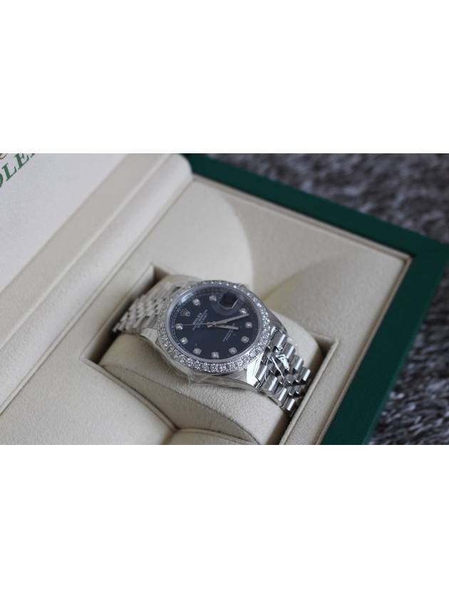 Rolex Datejust Steel Blue Plate 10P Diamond Bezel 20 Years - ROLEX - BALAAN 6