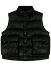 Unisex Leather Puffer Padded Vest Black - NUAKLE - BALAAN 1