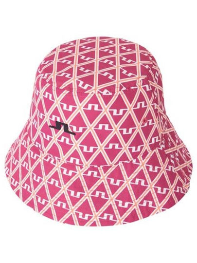 Women's Rosa Geo Print Bucket Hat Fuchsia Purple - J.LINDEBERG - BALAAN 2