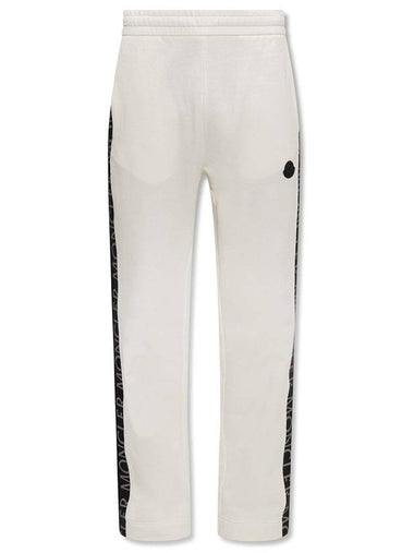 logo patch straight pants white - MONCLER - BALAAN 1