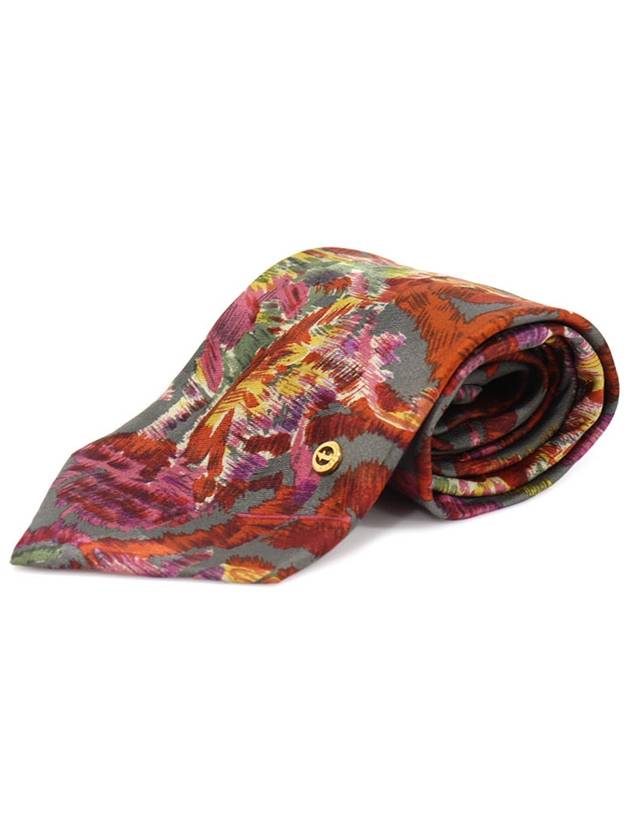 100 Silk Gray Multi Color Tie - A. TESTONI - BALAAN 2