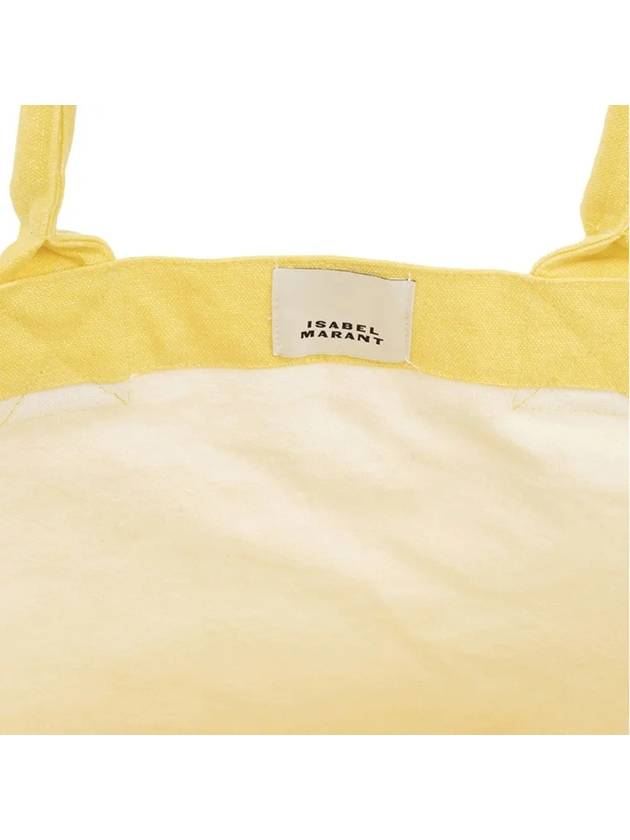 Yenky Embroidered Logo Shopper Tote Bag Yellow - ISABEL MARANT - BALAAN 5