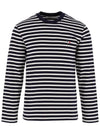 Fox Logo Stripe Long Sleeve T-Shirt White Black - MAISON KITSUNE - BALAAN 2