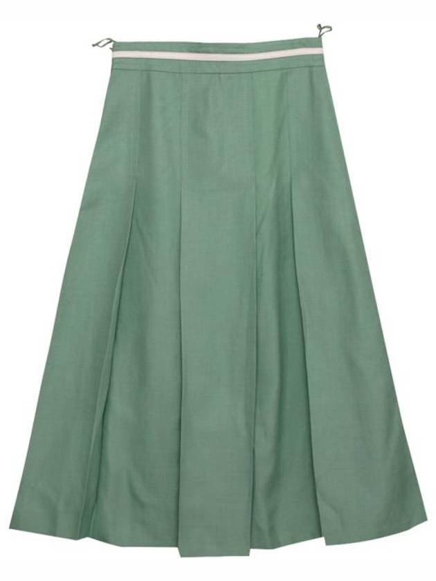 Double G Chain Pleated Skirt Green - GUCCI - BALAAN 3