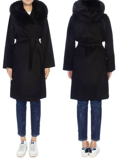 MANGO fur coat black 2360161139 - MAX MARA - BALAAN 1