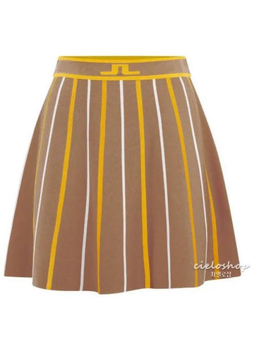 RIVER Knit Women s Golf Skirt Brown GWSS06945 - J.LINDEBERG - BALAAN 1