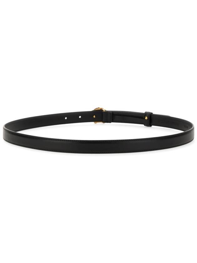 Medusa Buckle Leather Belt Black - VERSACE - BALAAN 6