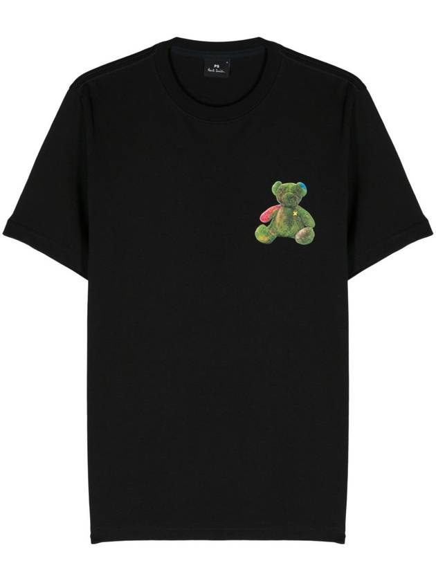 Teddy Bear Print Short Sleeve T-Shirt Black - PAUL SMITH - BALAAN 2