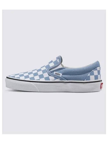 Classic Slip On Color THEORY Checkerboard Dusty Blue VN000BVZDSB1 - VANS - BALAAN 1