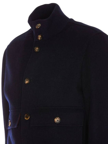 Brunello Cucinelli Navy Wool Down Jacket - BRUNELLO CUCINELLI - BALAAN 1