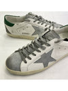 Superstar Green Heel Tab Leather Sneakers White - GOLDEN GOOSE - BALAAN 3