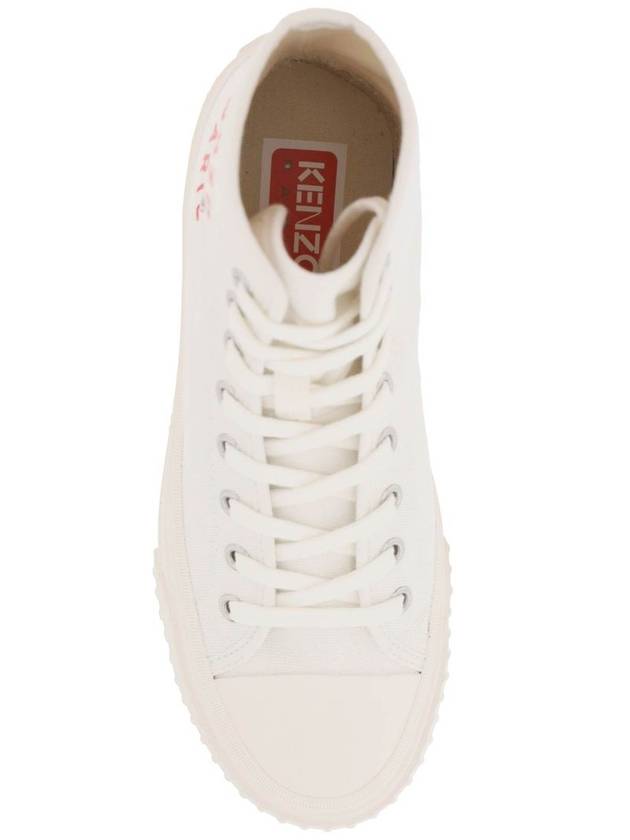 Women's Foxy Canvas High Top Sneakers White - KENZO - BALAAN 3