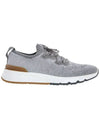 Stretch Knit Low Top Sneakers Grey - BRUNELLO CUCINELLI - BALAAN 1
