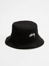 Embroidered Logo Stock Bucket Hat Black - STUSSY - BALAAN 2