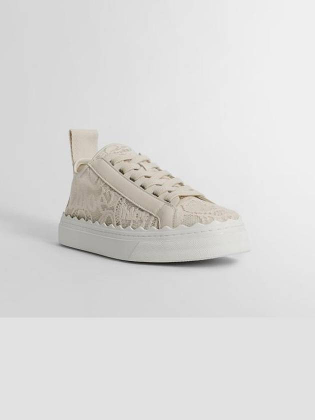 Lauren Lace Low Top Sneakers Mild Beige - CHLOE - BALAAN 4