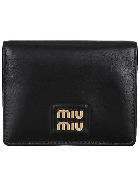 Small Leather Half Wallet Black - MIU MIU - BALAAN 2