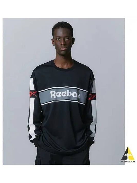 Twin Vector Jersey Long Sleeve Black - REEBOK - BALAAN 1