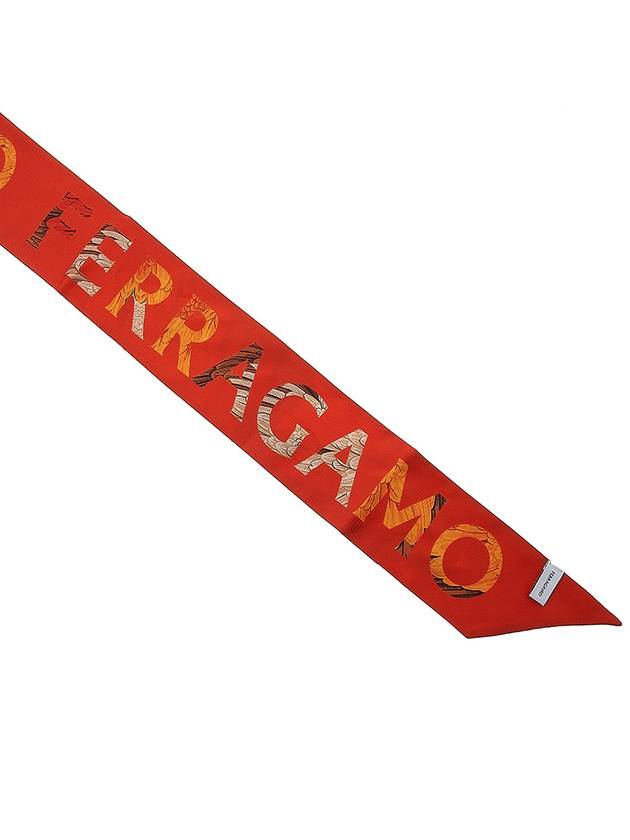 Ferragamo Women's Parrot Printing Silk Scarf 32 0801 RED 0771199 - SALVATORE FERRAGAMO - BALAAN 4