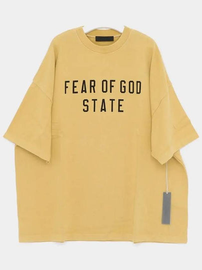 Heavy Crewneck Short Sleeve T-Shirt Yellow - FEAR OF GOD - BALAAN 2