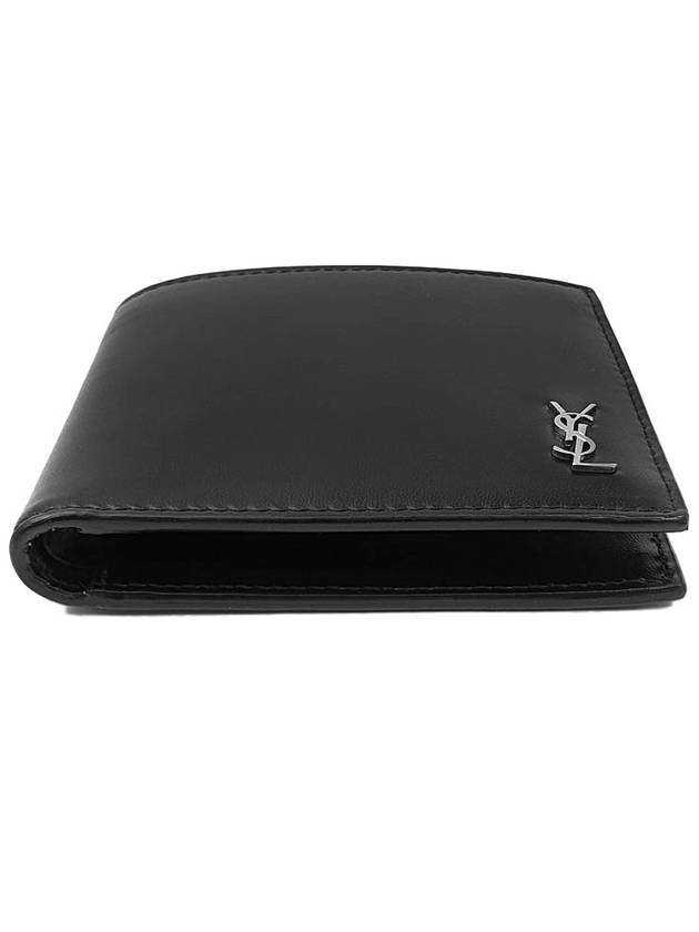 Tiny Cassandre East West Wallet in Matte Leather Black - SAINT LAURENT - BALAAN 4