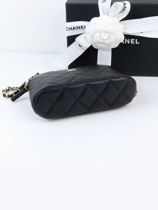 Classic Half Moon Caviar Mini Cross Bag Black - CHANEL - BALAAN 6