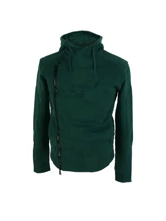 Rider Quilting Cotton Zip Up Hoodie Green - BALMAIN - BALAAN 1