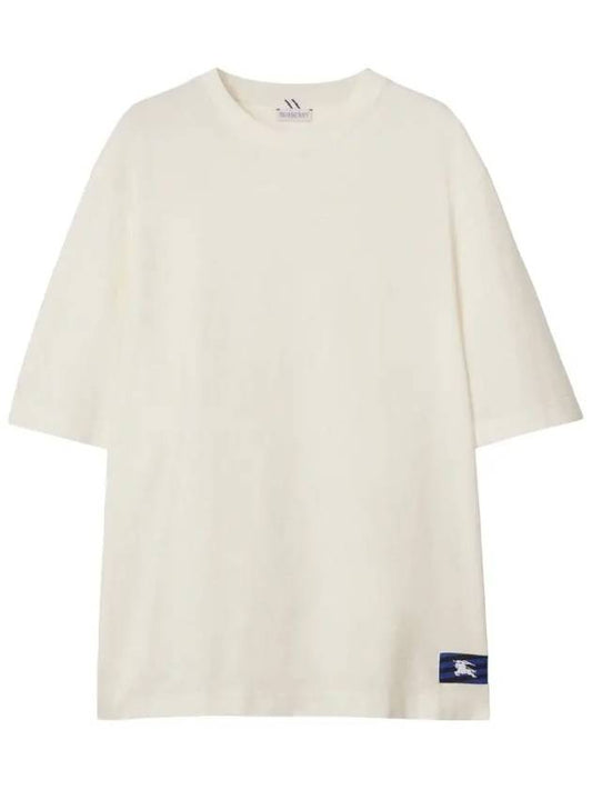 Logo Patch Cotton Jersey Short Sleeve T-Shirt Ivory - BURBERRY - BALAAN 2