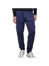 Men's Wappen Fleece Track Pants Royal Blue - STONE ISLAND - BALAAN 1