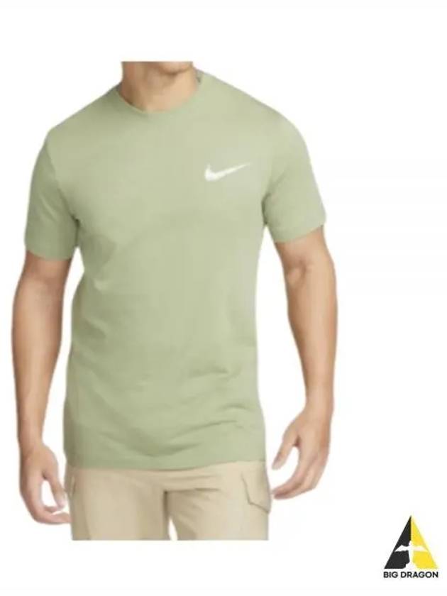 Men's NSW Club Swoosh Print Sport Short Sleeve T-Shirt Green - NIKE - BALAAN 2