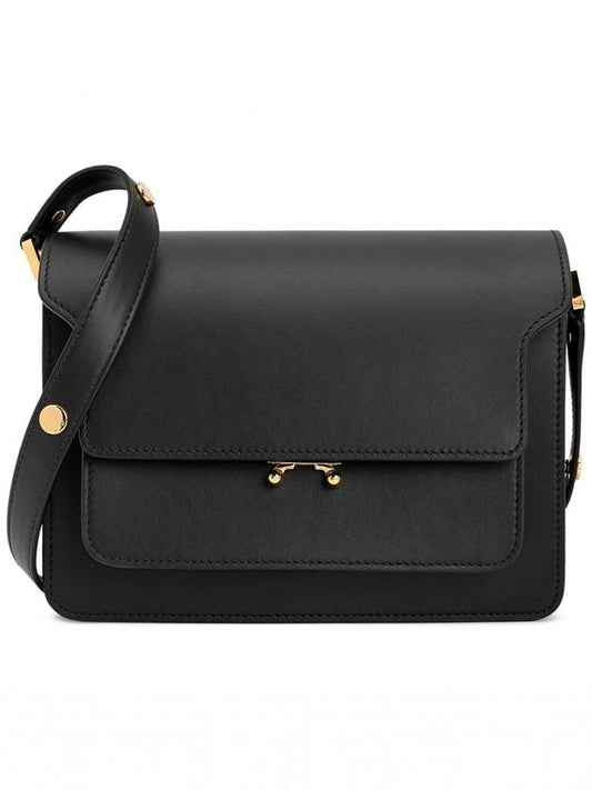 Trunk Medium Calfskin Shoulder Bag Black - MARNI - BALAAN 2