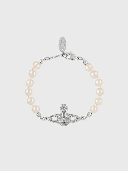 Mini Bas Relief Pearl Bracelet Silver - VIVIENNE WESTWOOD - BALAAN 2