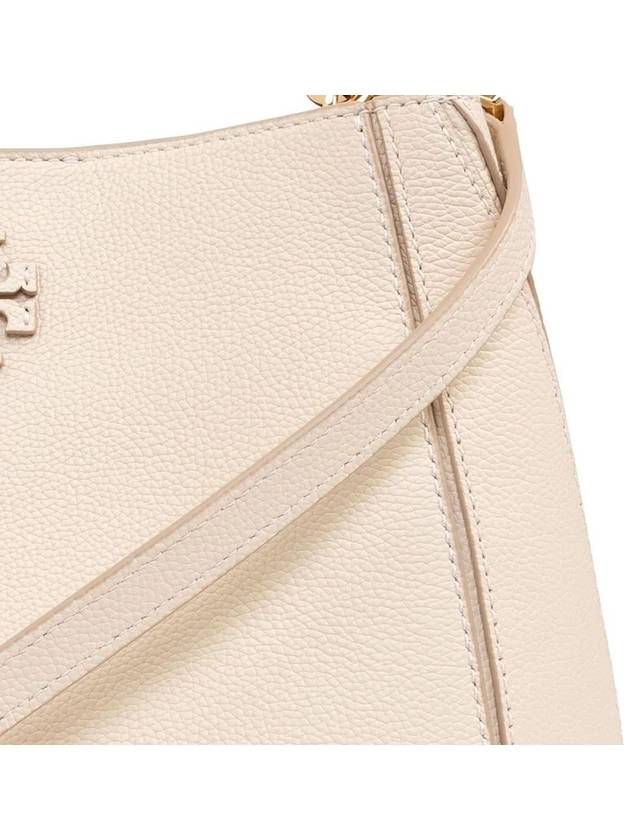 Logo Leather Bucket Bag Beige - TORY BURCH - BALAAN 5