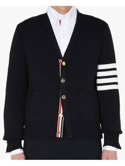 Milano Stitch 4 Bar Cardigan Navy - THOM BROWNE - BALAAN 2