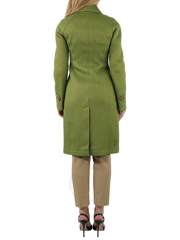 Women's Bonded Neoprene Single Coat Green - BURBERRY - BALAAN 4