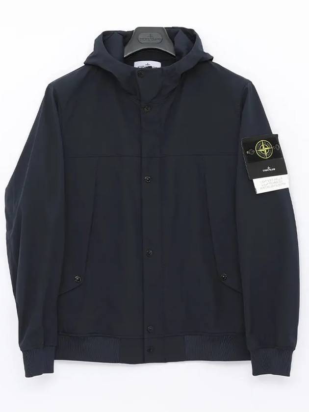 Light Soft Shell R E Dye Technology In Recycled Polyester Hooded Jacket Black - STONE ISLAND - BALAAN 4