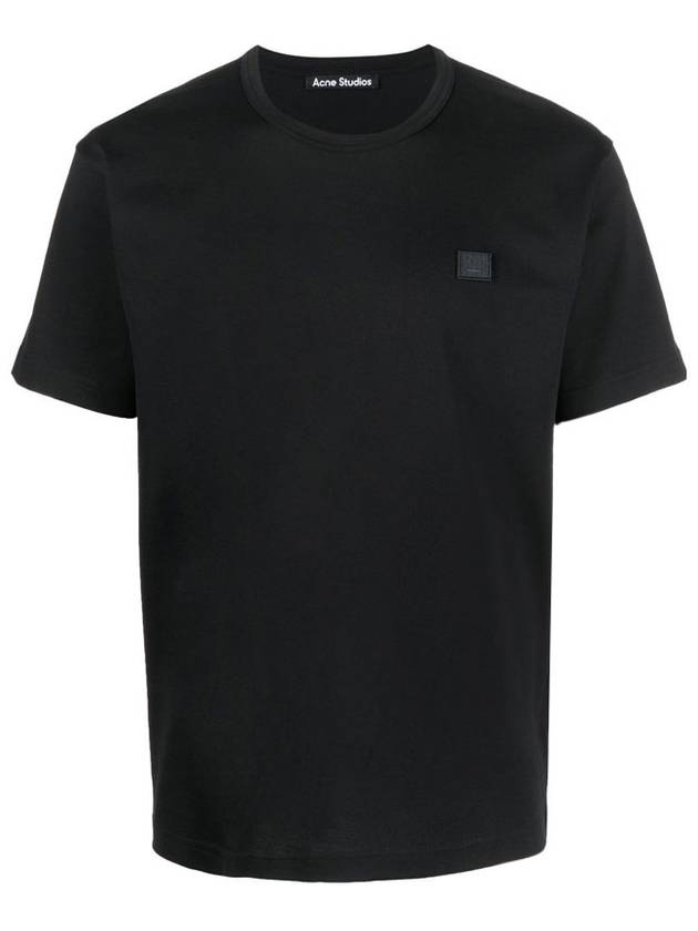 Face Logo Crew Neck Short Sleeve T-Shirt Black - ACNE STUDIOS - BALAAN 2