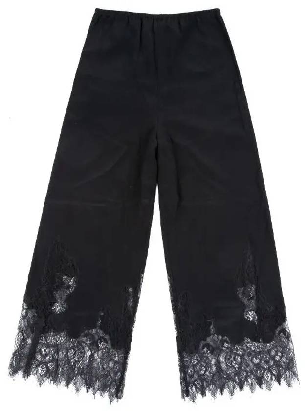 McCue Lace Silk Pants Black - ALEXANDER MCQUEEN - BALAAN 6