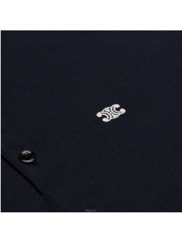 Triomphe Polo Fine Cotton Navy - CELINE - BALAAN 3