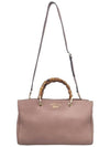 Women s 323660 Bamboo Shopper Light Pink Tote Bag Strap - GUCCI - BALAAN 4